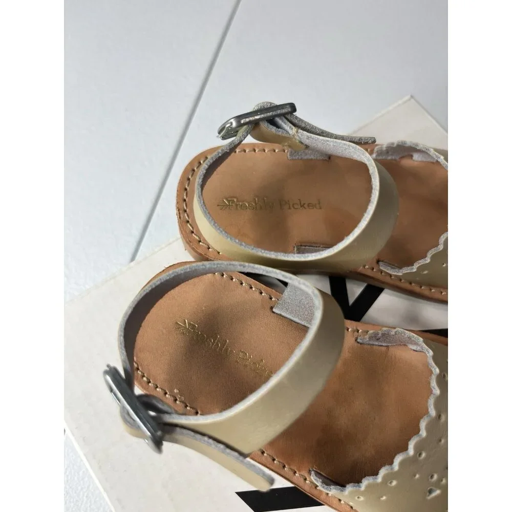 Freshly Picked Toddler Platinum Laguna Sandal Size‎ 5 With Box